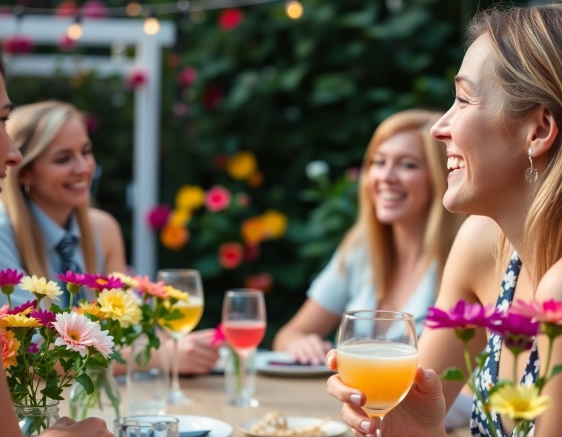 Enjoying cocktails in a lively atmosphere