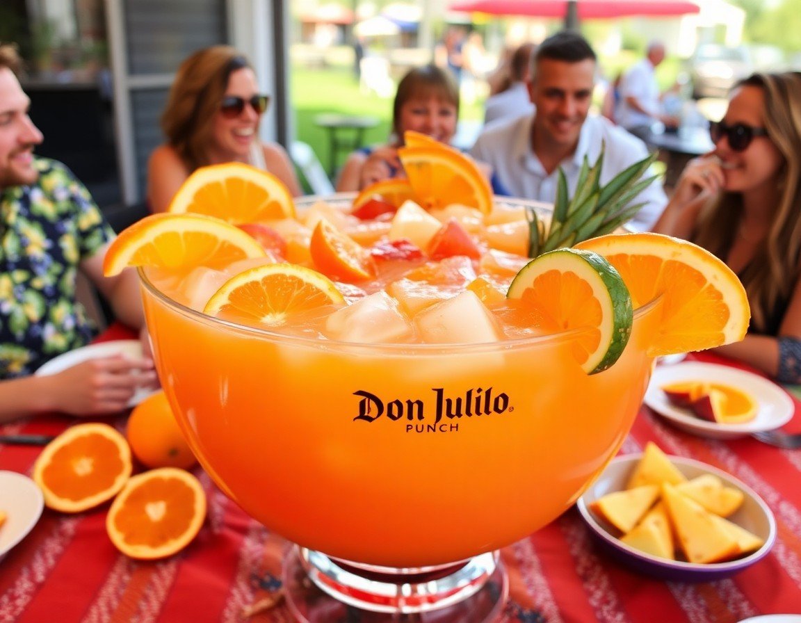 Tropical Don Julio Punch, ideal for parties