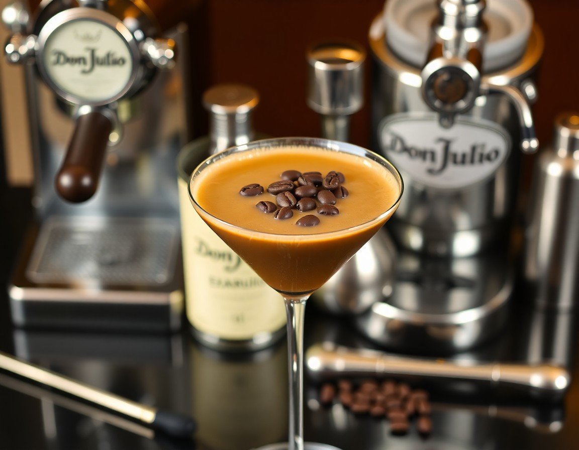 Rich Don Julio Espresso Martini, perfect for coffee lovers